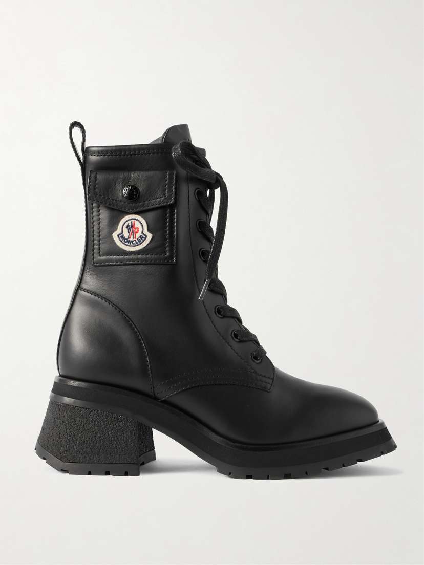 Moncler Gigi Leather Ankle Boots