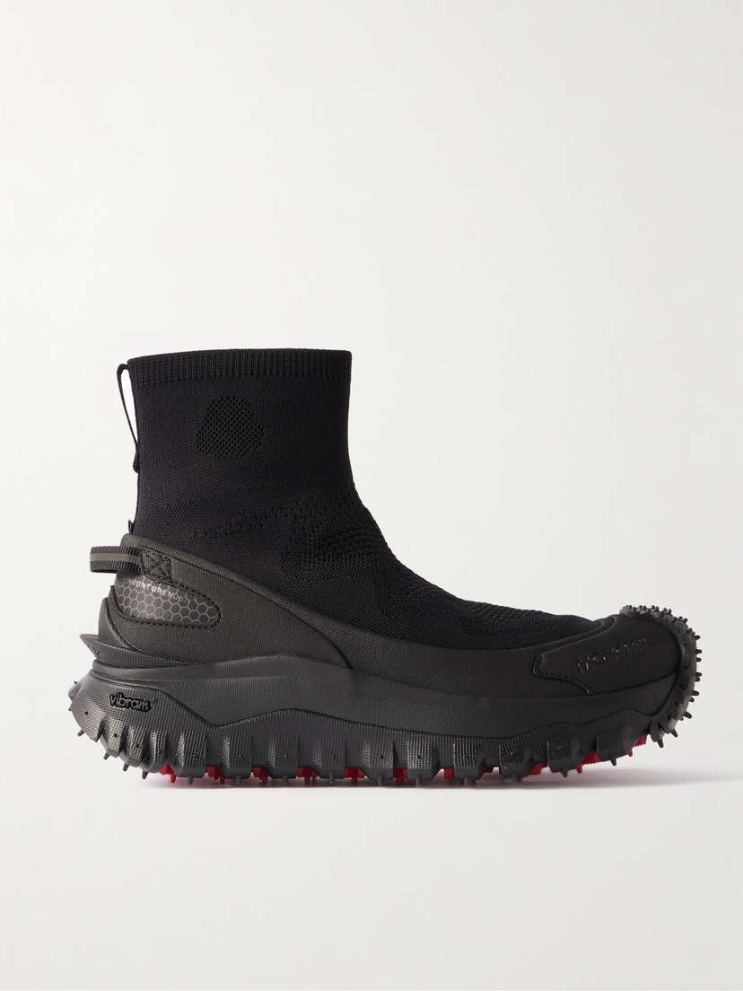 Moncler Trailgrip Rubber-trimmed Stretch-knit Sneakers