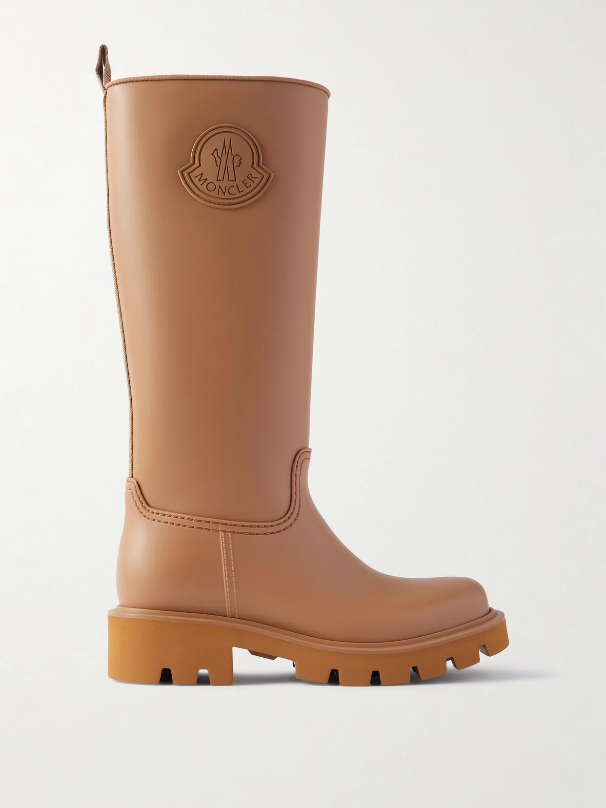MONCLER KICKSTREAM PVC AND SHELL KNEE BOOTS