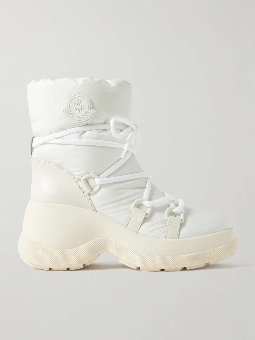 Moncler Resile Rubber And Leather-trimmed Shell Ankle Boots