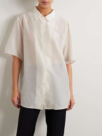 The Row Vale oversized cotton-voile shirt
