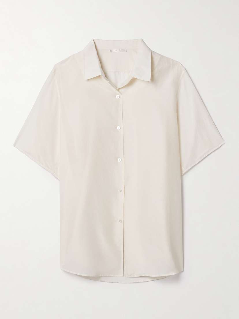The Row — Vale oversized cotton-voile shirt