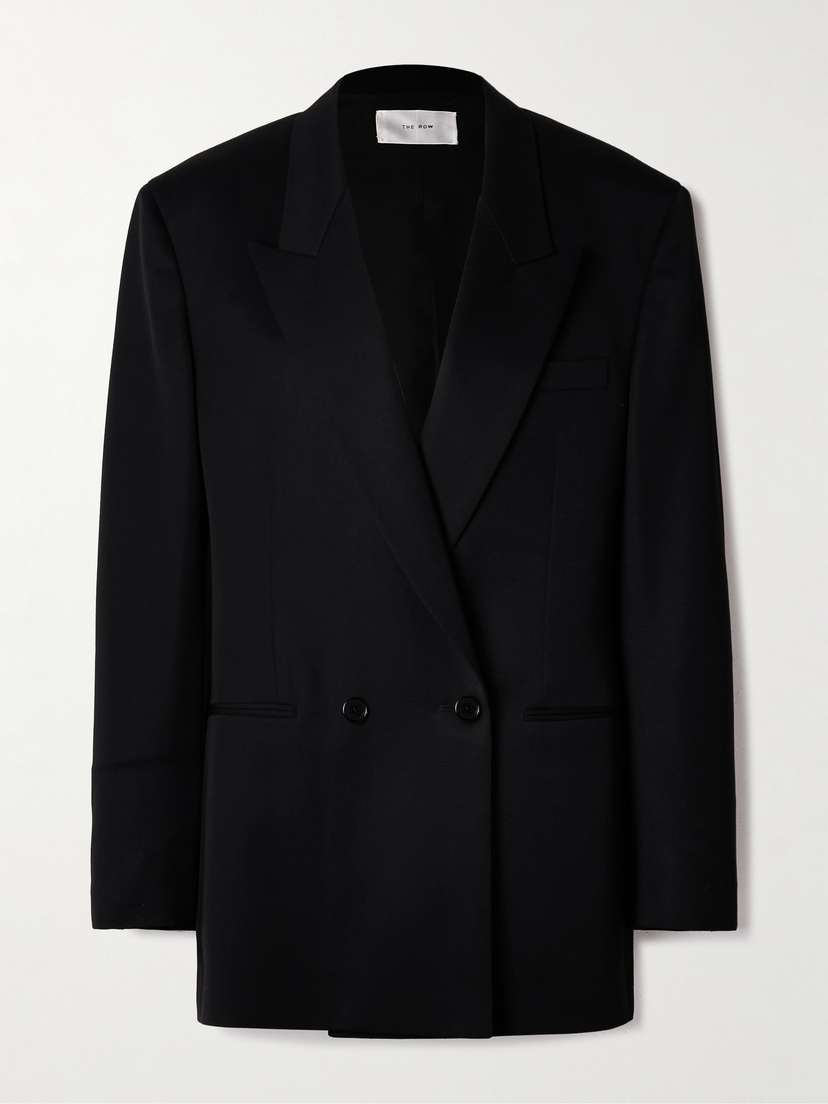 The Row Lumis Double-breasted Wool-twill Blazer