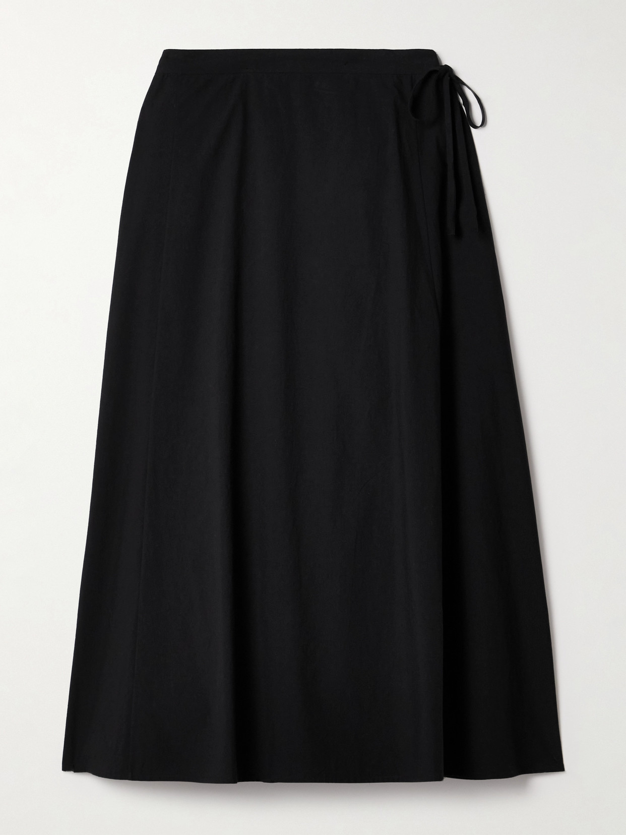The Row - Fleur Pleated Cotton-poplin Midi Skirt - Black