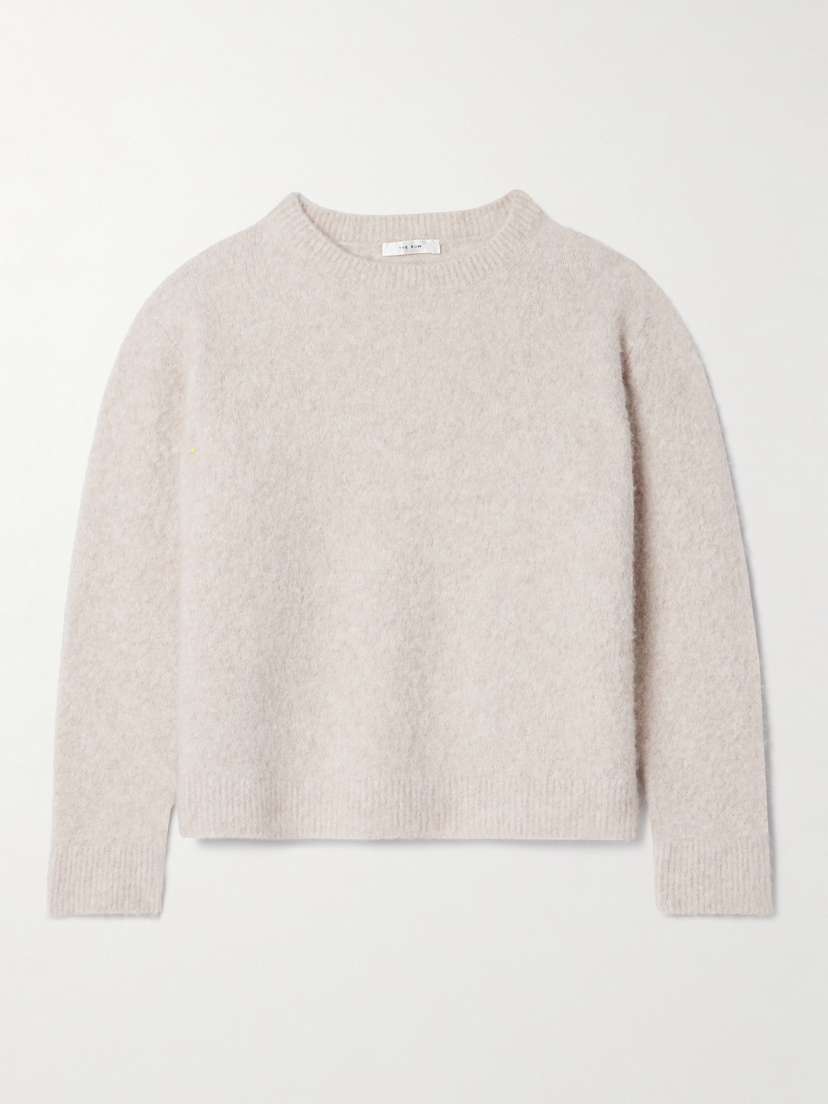 The Row Gouli Brushed Cashmere And Silk-blend Sweater - x small