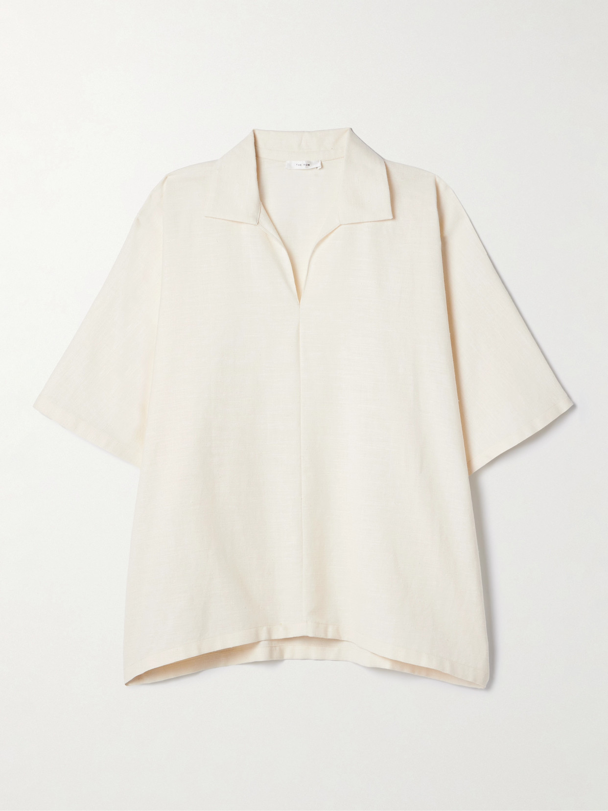 THE ROW WEN OVERSIZED WOOL, SILK AND LINEN-BLEND BLOUSE