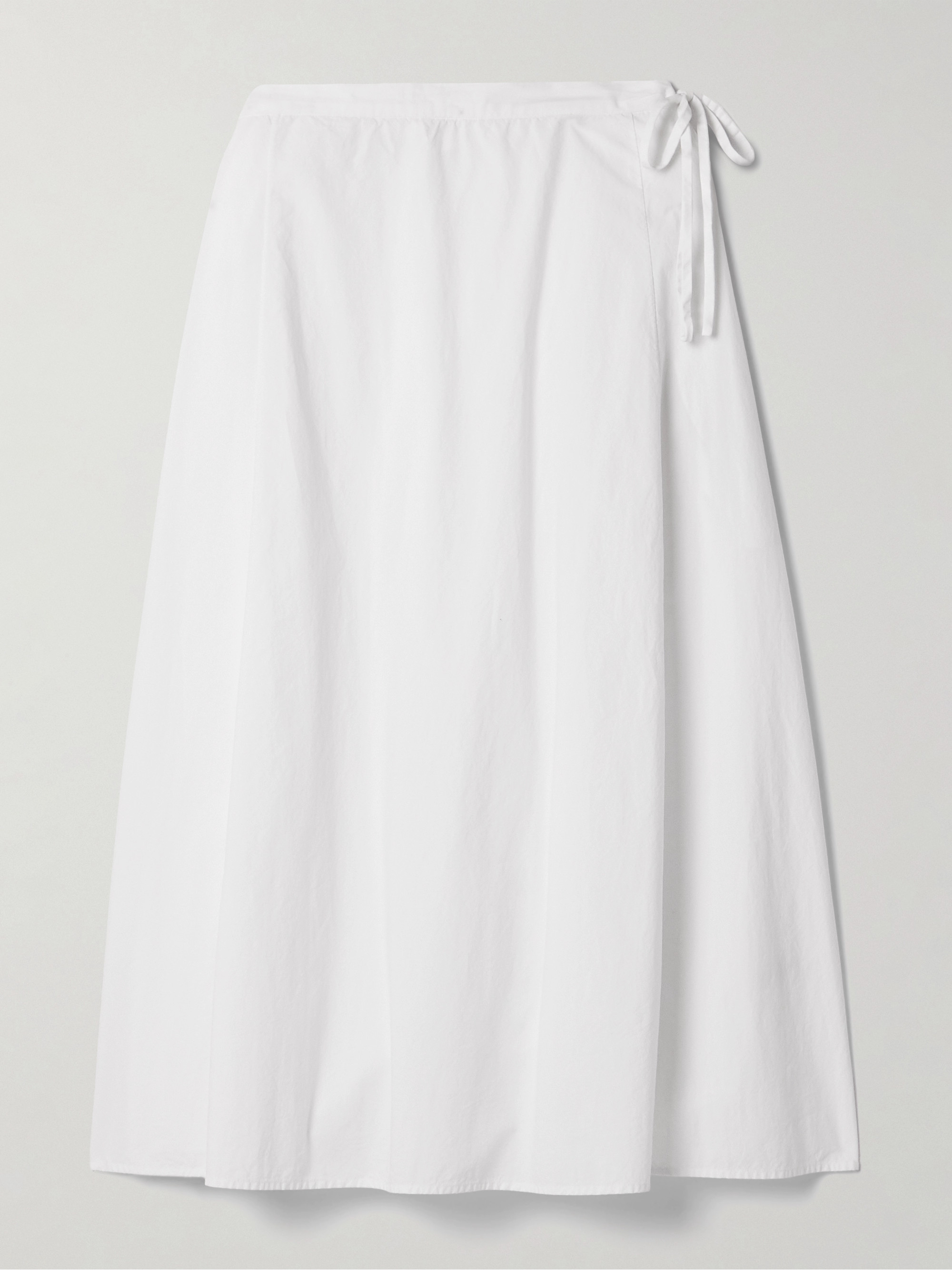The Row Fleur pleated cotton-poplin midi skirt thumbnail