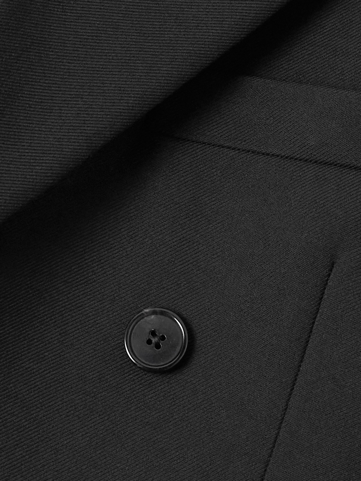 The Row Timoty Double-breasted Wool-twill Blazer In Black