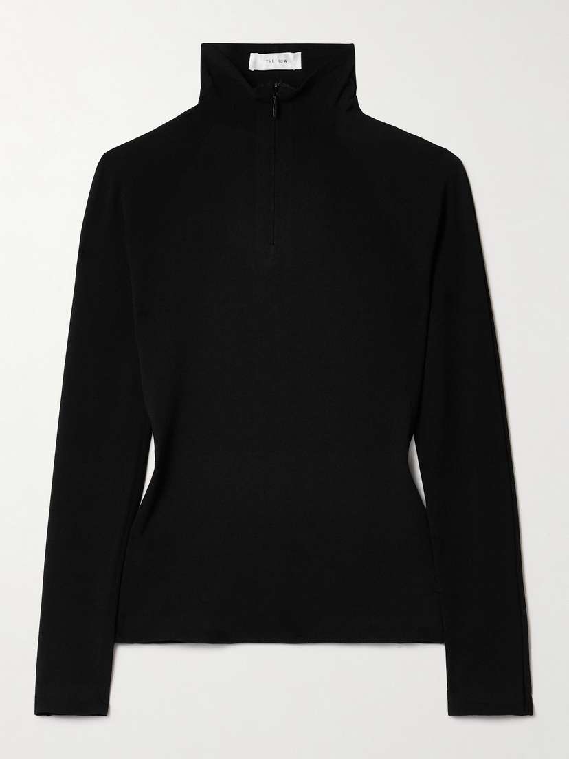 The Row Patti Stretch-jersey Turtleneck Top