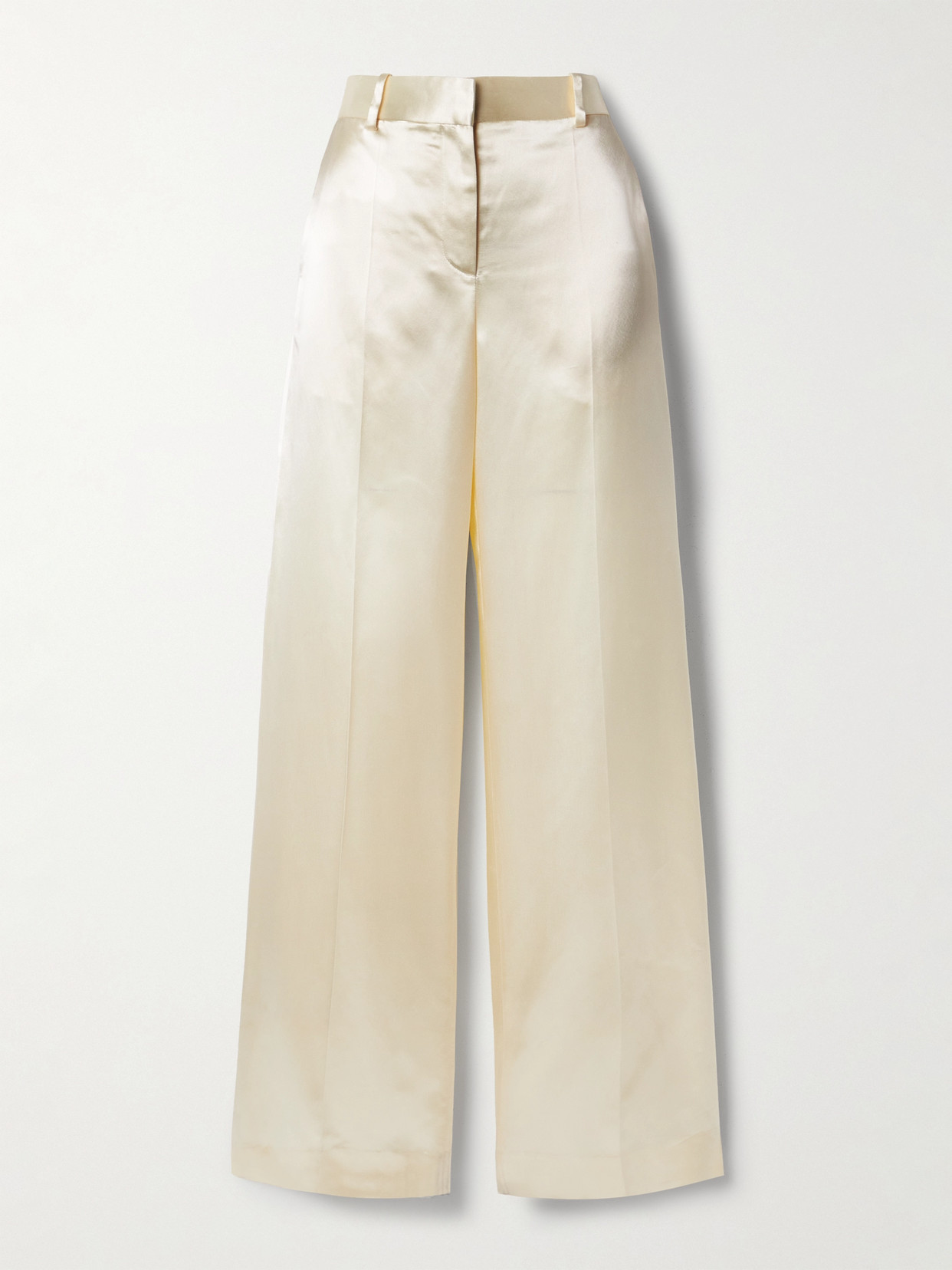 The Row - Encore Satin Straight-leg Pants - Cream