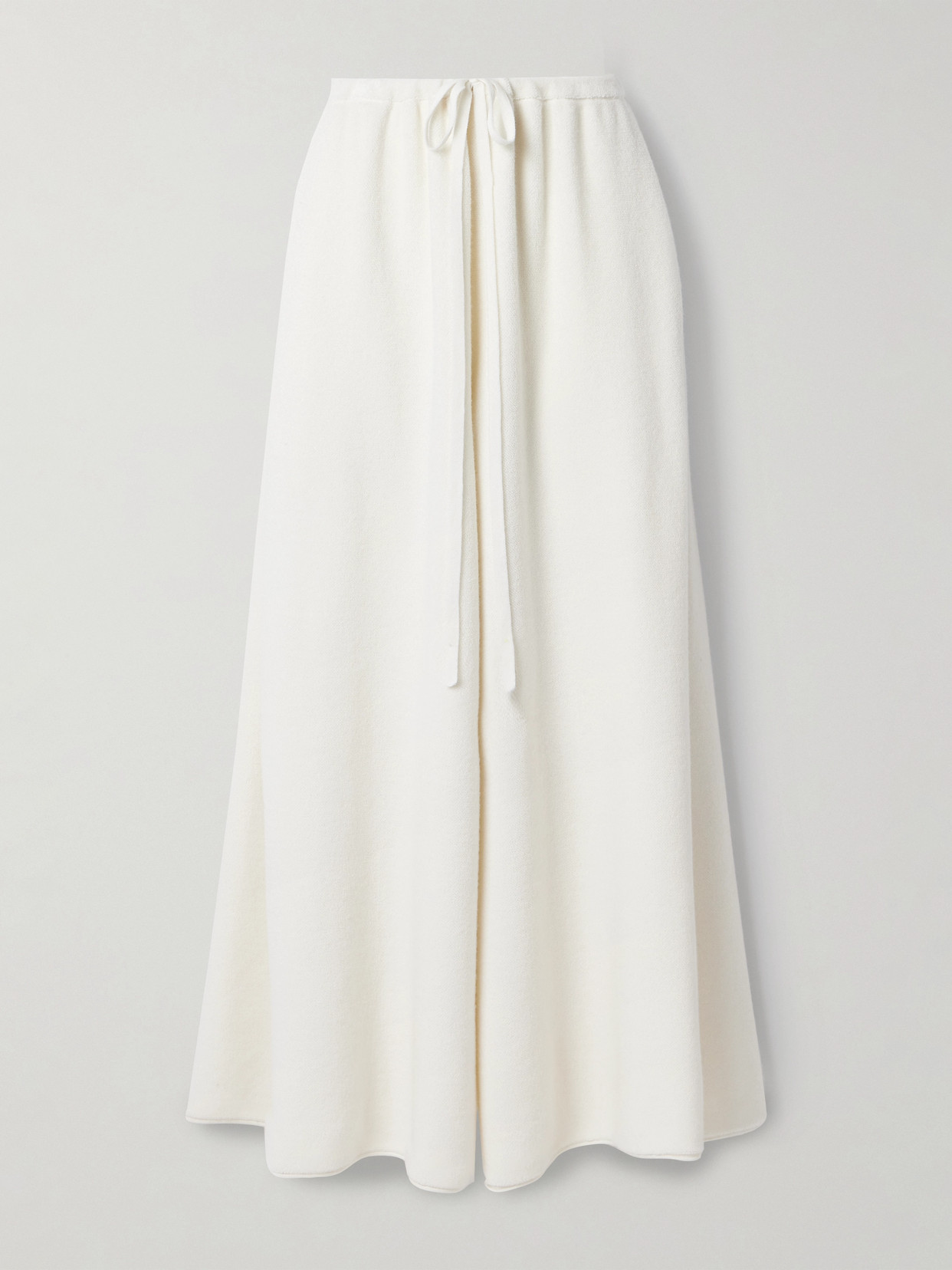 The Row Geordie Cashmere Wide-leg Pants In White