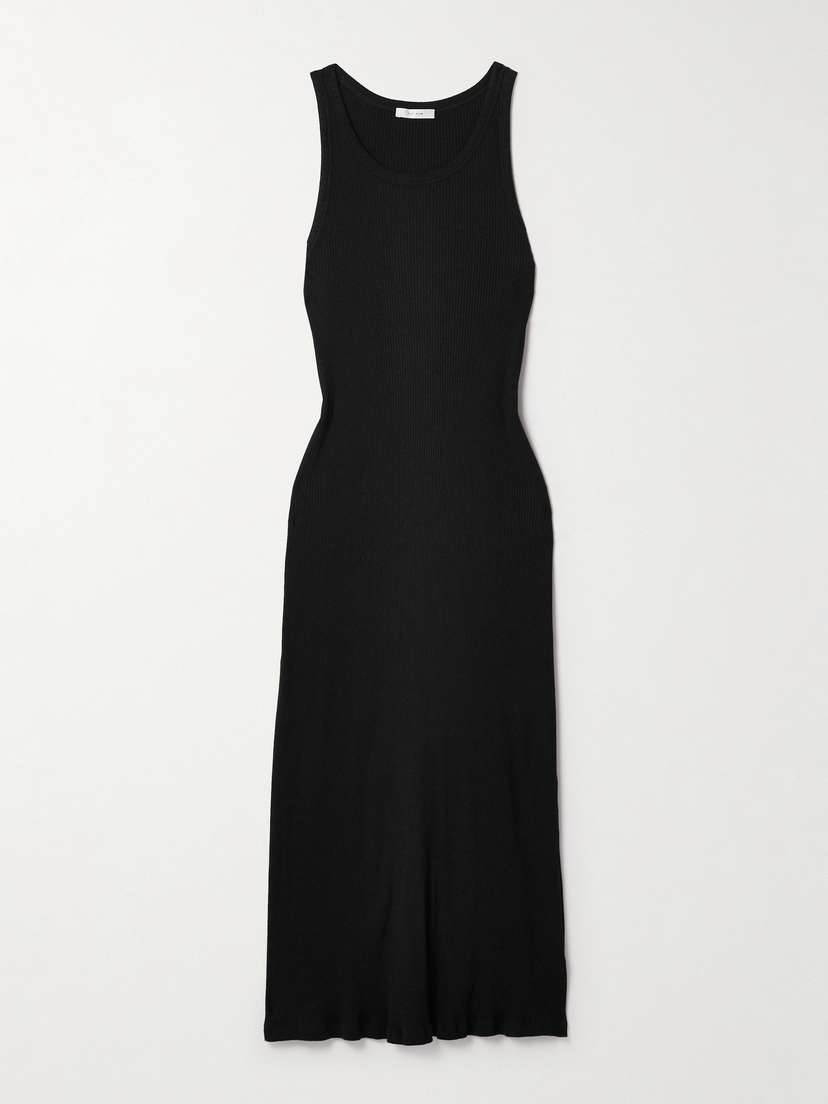 The Row Yule Ribbed Cotton-jersey Midi Dress