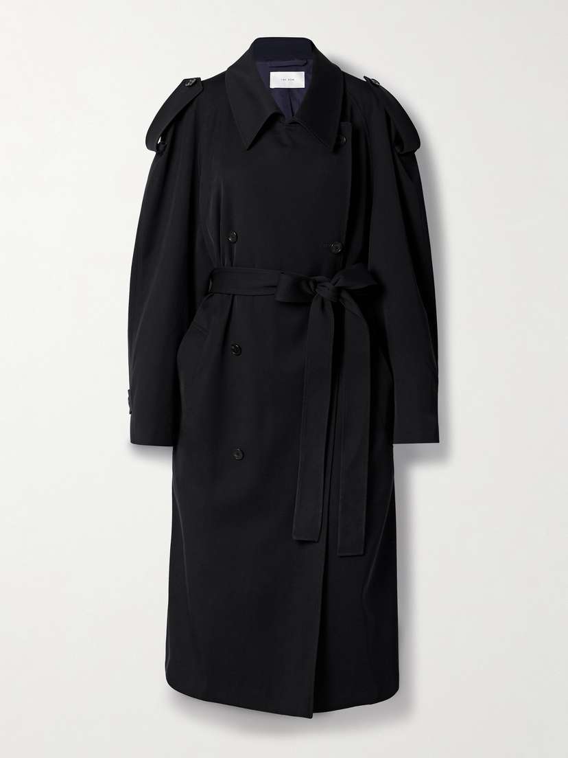 The Row Denver Double-breasted Wool-twill Trench Coat