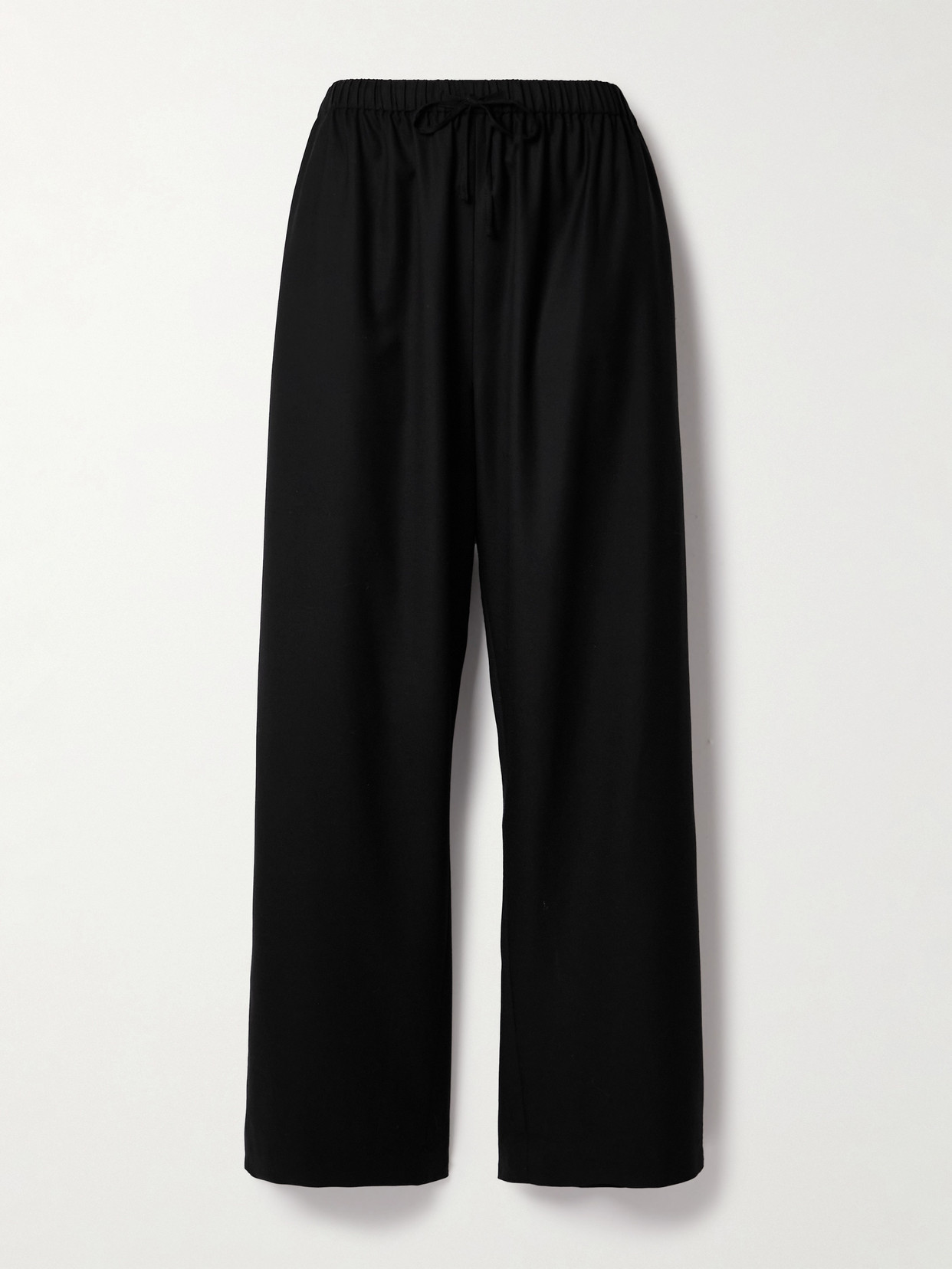 The Row Hubert Wool-twill Wide-leg Pants In Black
