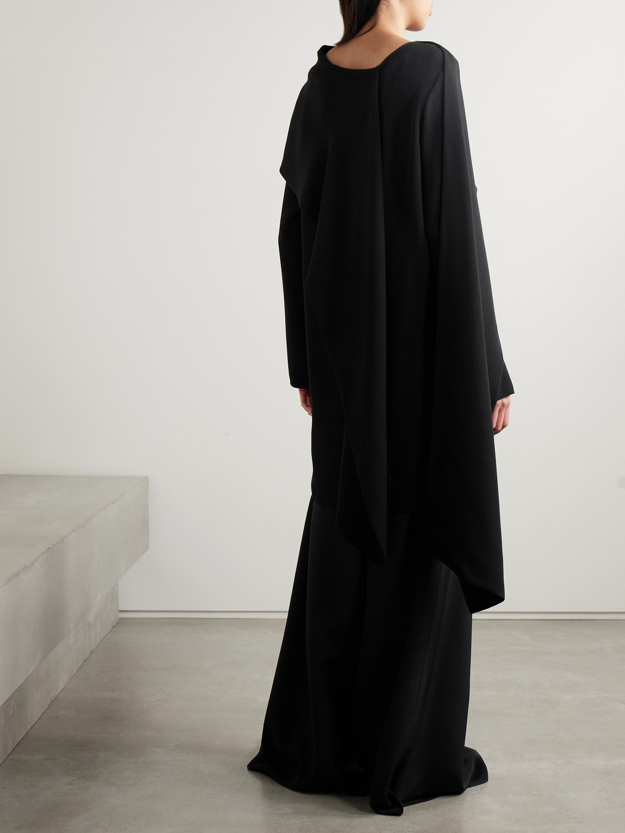 Lea Draped Silk-Crepe Blouse
