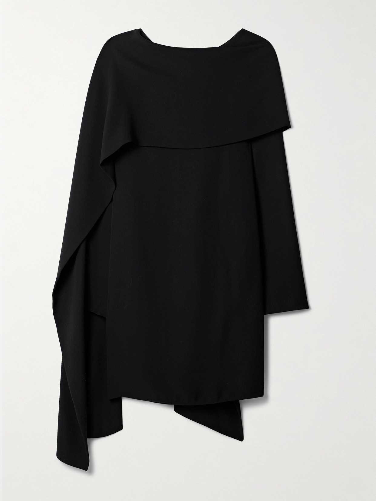 The Row Lea Draped Silk-crepe Tunic In Black
