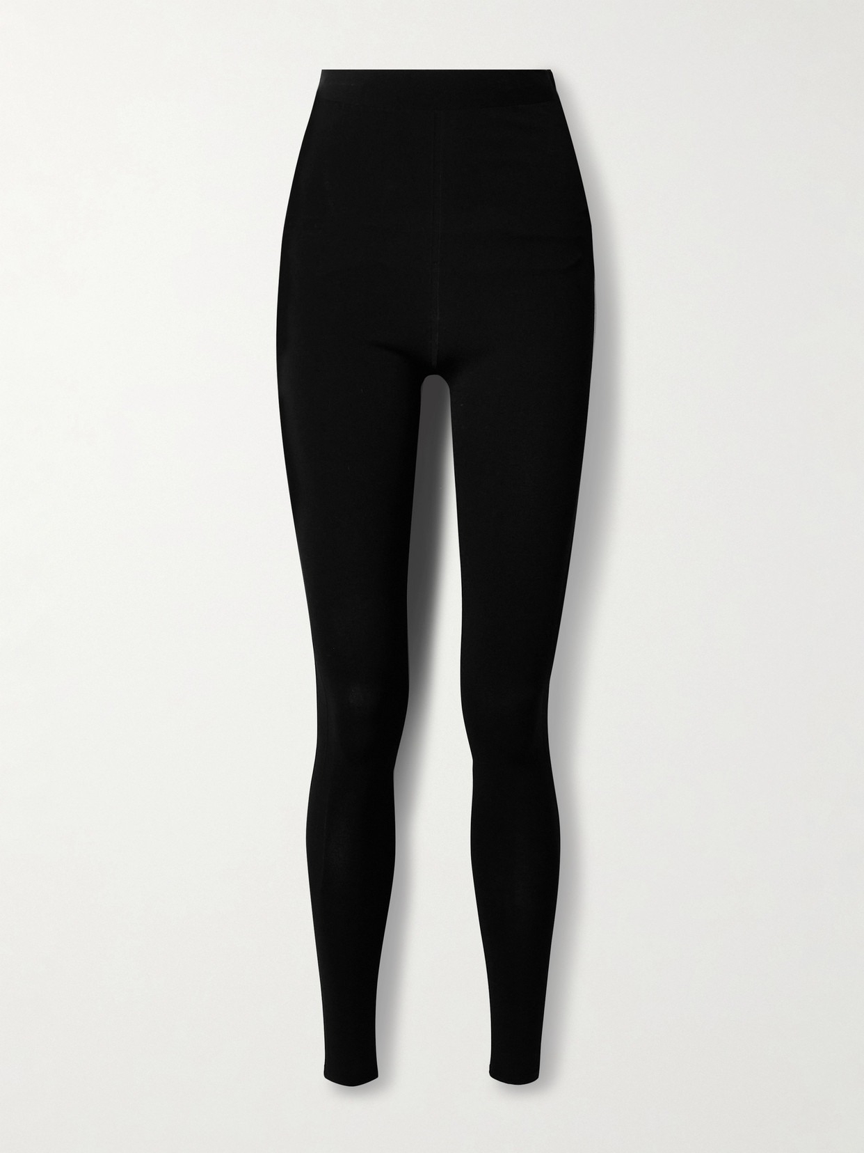 The Row Clizia Zip-hem Leggings In Black