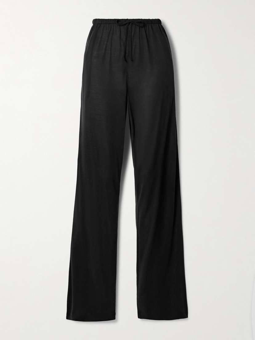 The Row Lanuit Silk-jersey Pants