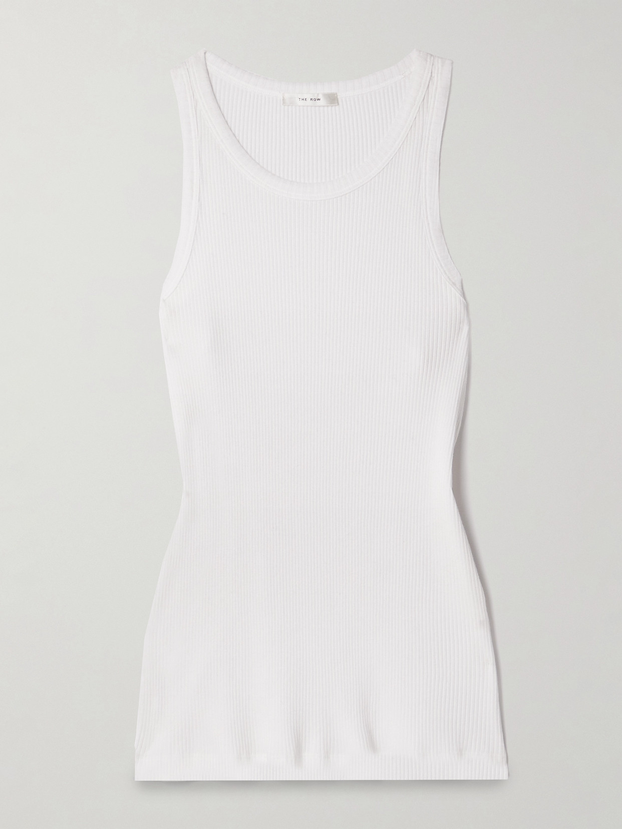 The Row Misty Ribbed Cotton-jersey Tank In White