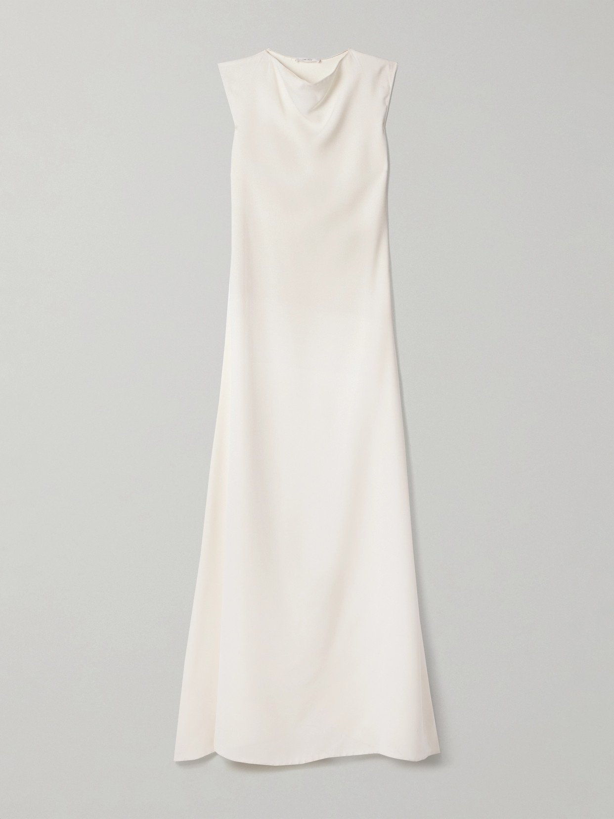The Row Loic Silk-crepe Maxi Dress In White