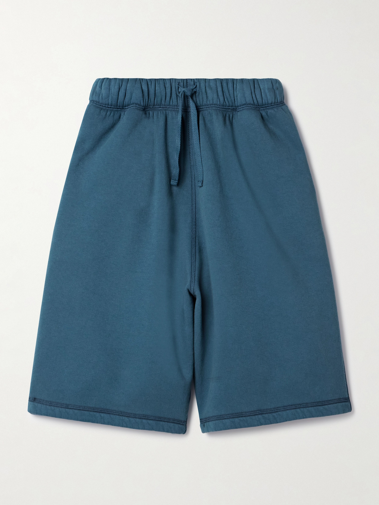 The Row - Stanton Cotton-blend Jersey Shorts - Blue