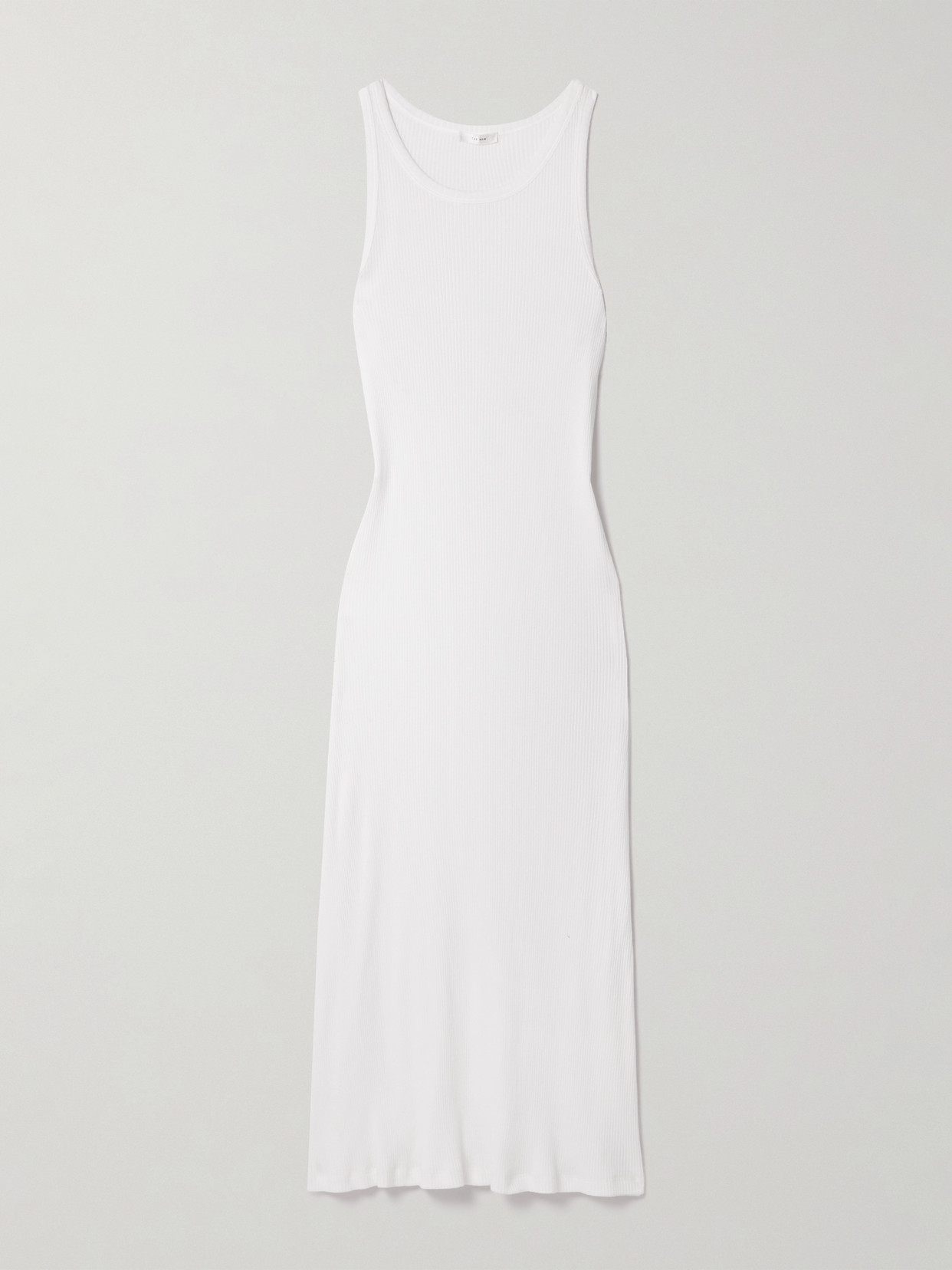 The Row - Yule Ribbed Cotton-jersey Midi Dress - White