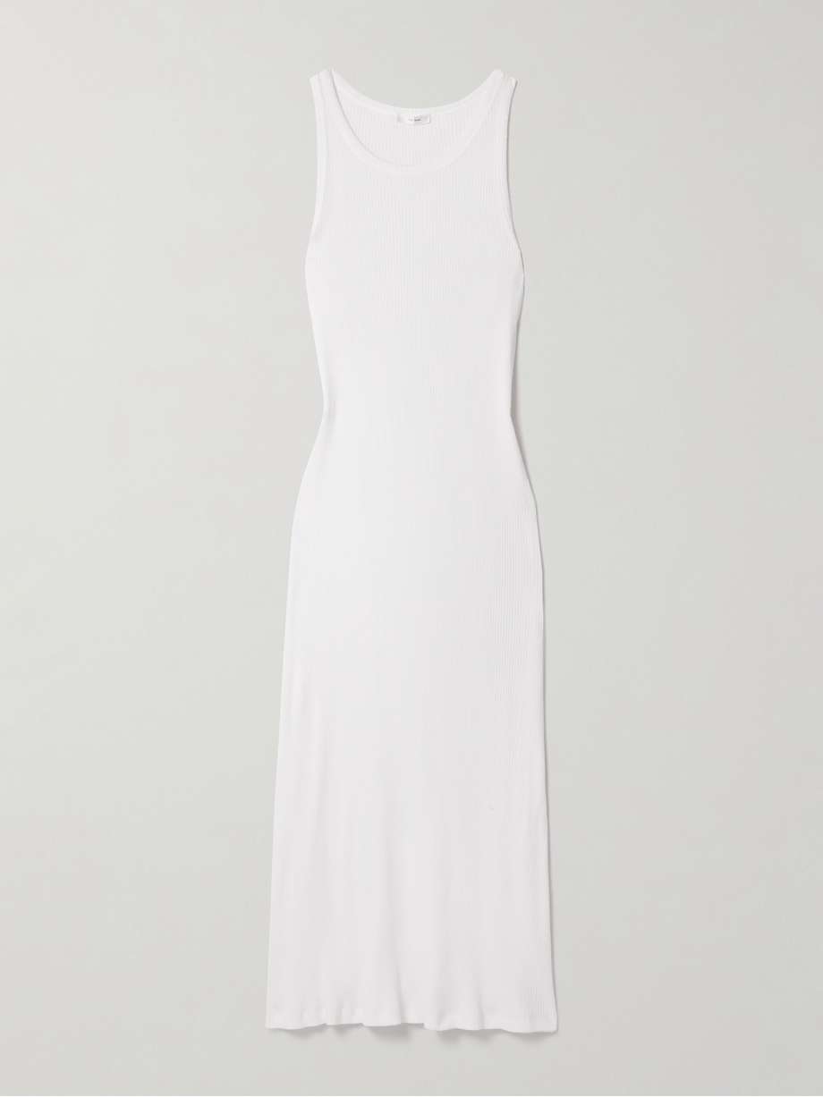 yule ribbed cotton-jersey midi dress