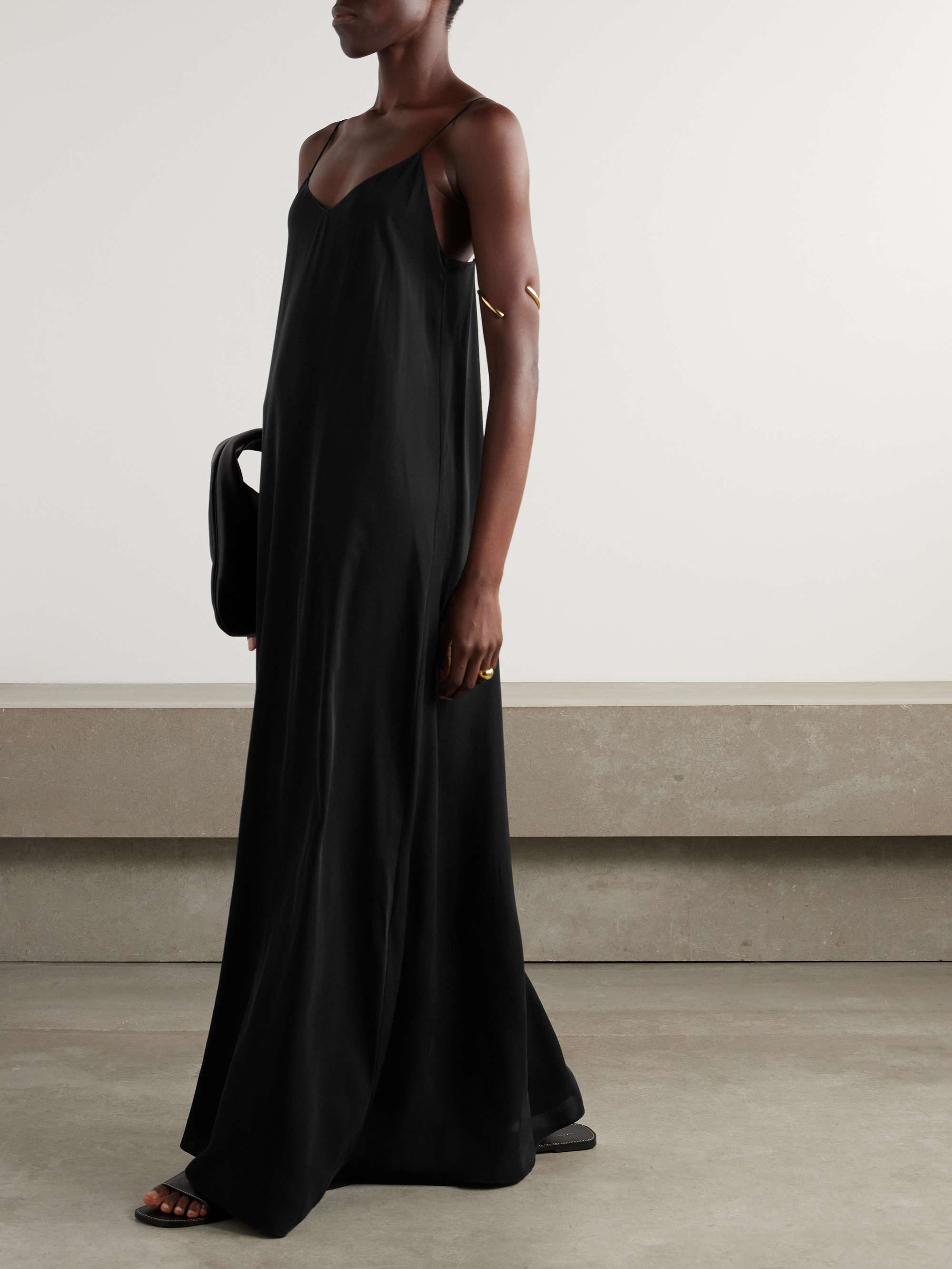 Kole satin maxi dress black x small