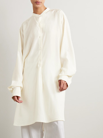 The Row Eden oversized washed-silk shirt