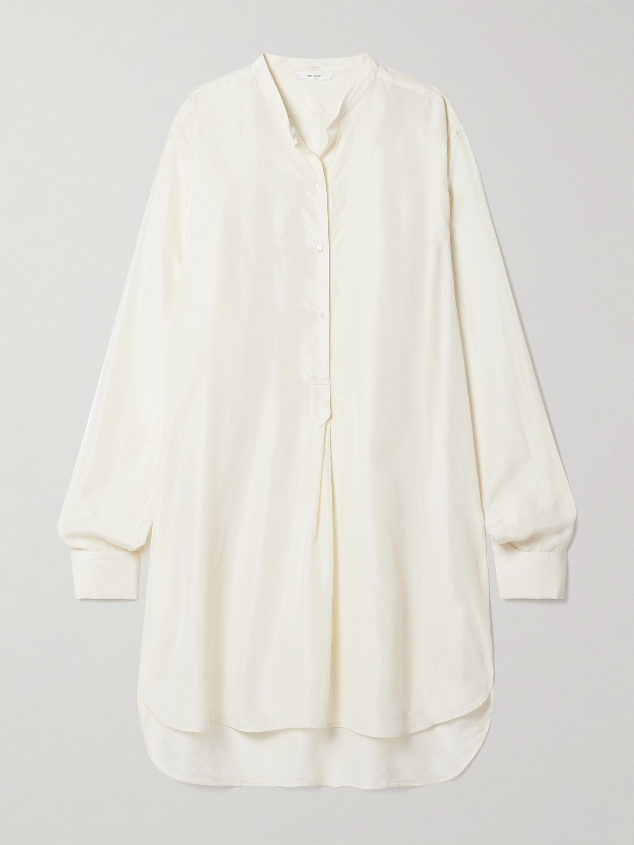 The Row Eden Oversized Washed-silk Shirt In Ivory