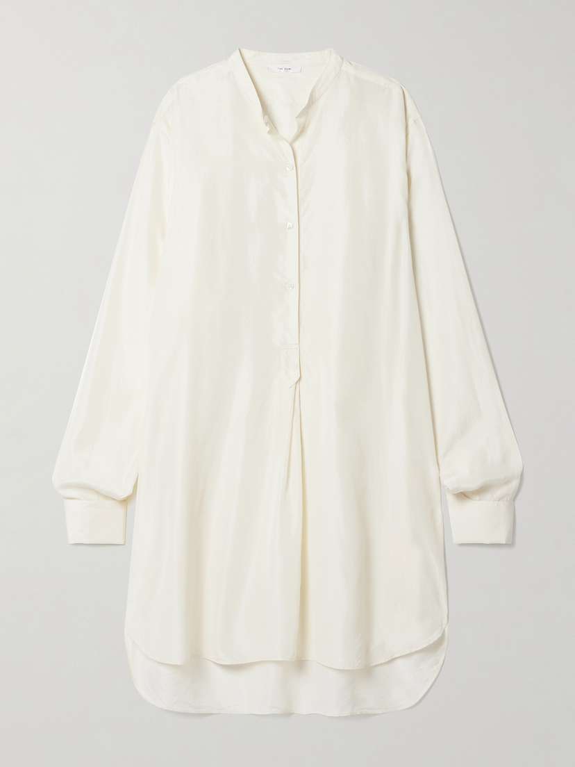 The Row Eden Oversized Washed-silk Shirt
