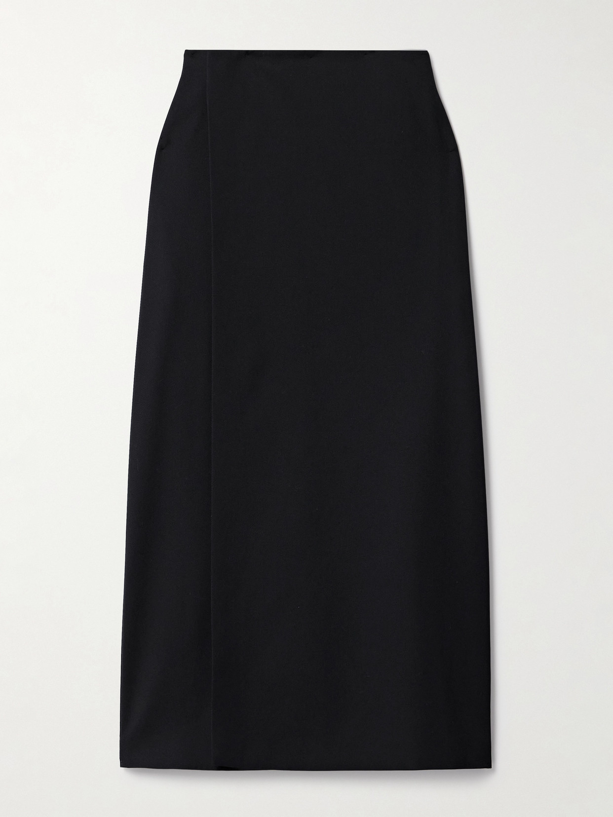 The Row Kavi Wool Wrap Midi Skirt In Blue