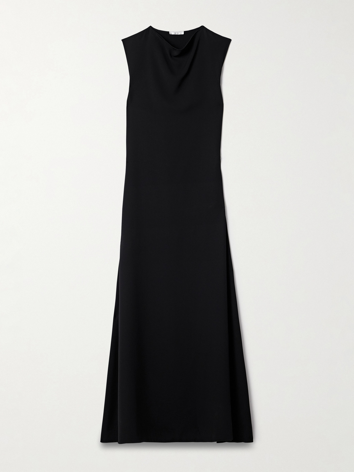 The Row Loic Silk-crepe Maxi Dress In Black