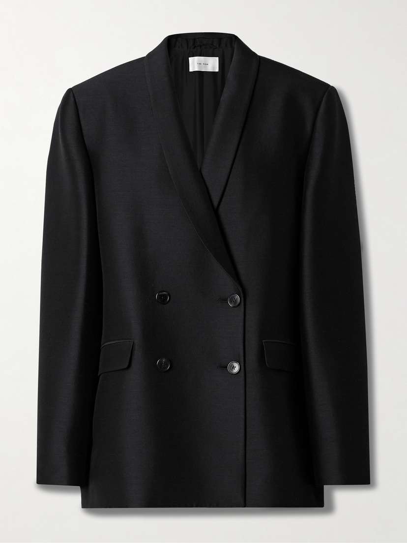 The Row Jerome Double-breasted Wool And Silk-blend Blazer - x large