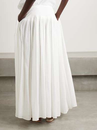 Femke Silk Fluted Skirt main image 0