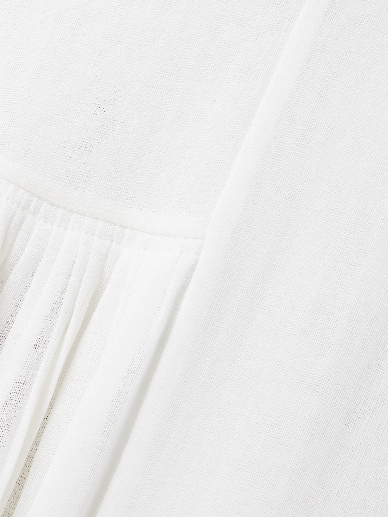 Femke Silk-Trimmed Pleated Cotton-Gauze Maxi