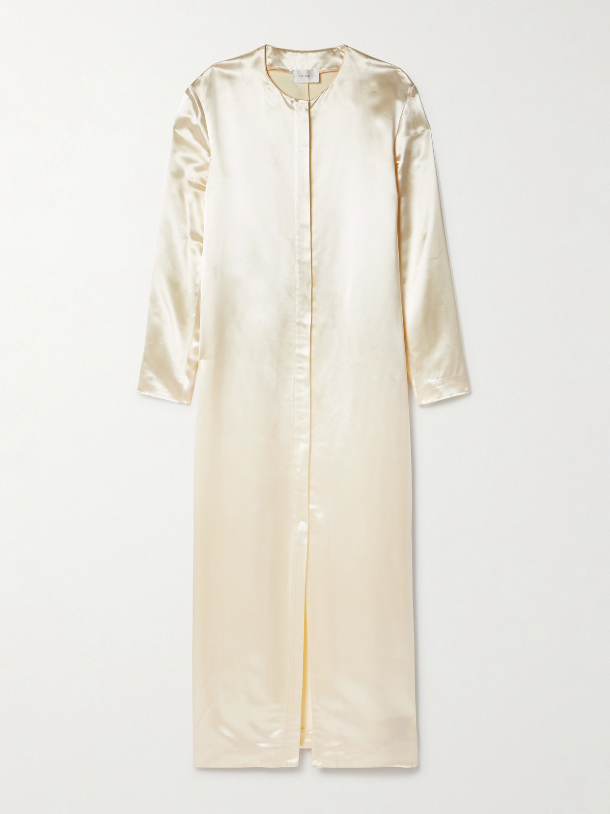 The Row Iside Long Satin Dress In Cream