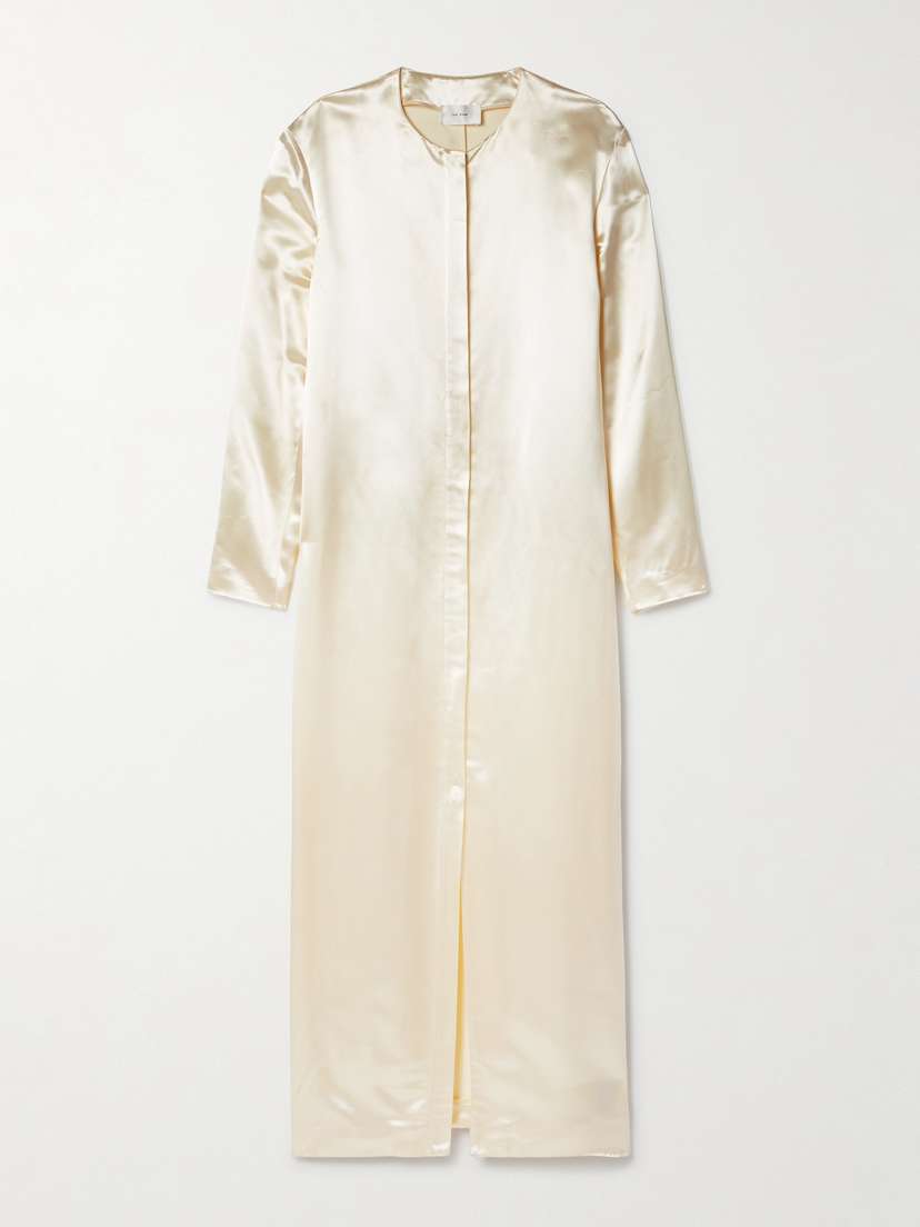 The Row Iside Satin Midi Dress