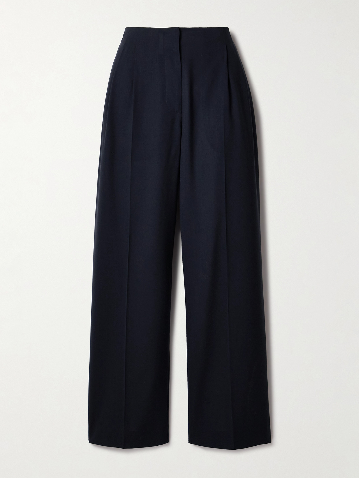 The Row - Lonan Pleated Wool Wide-leg Pants - Blue