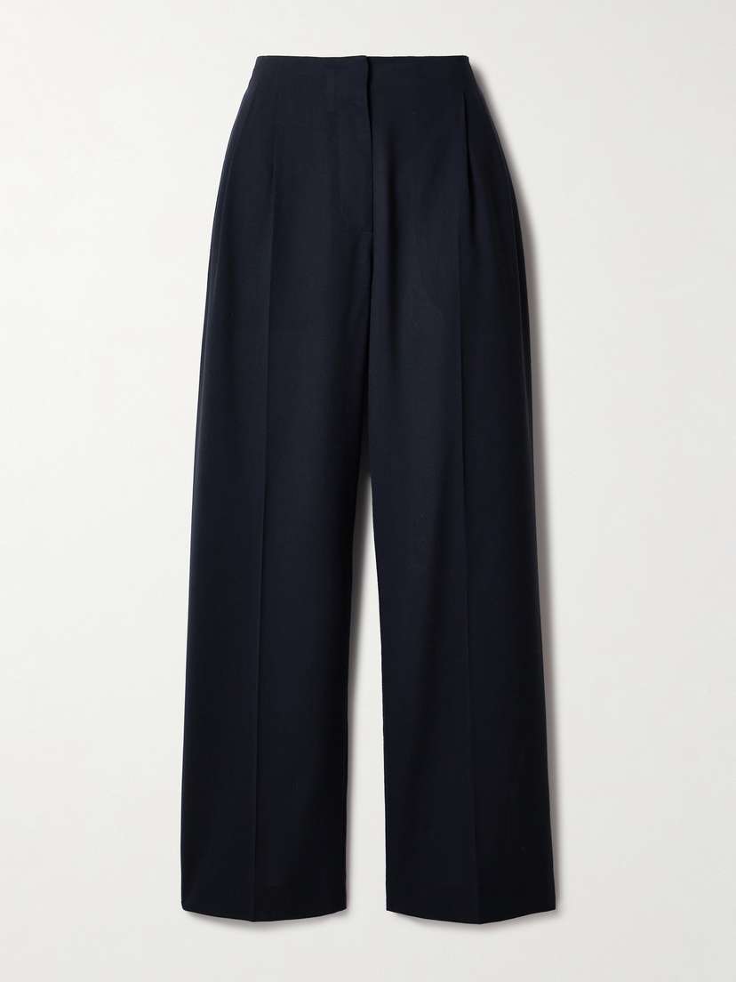 The Row Lonan Pleated Wool Wide-leg Pants
