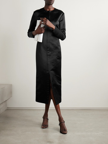 The Row Iside duchesse-satin midi dress