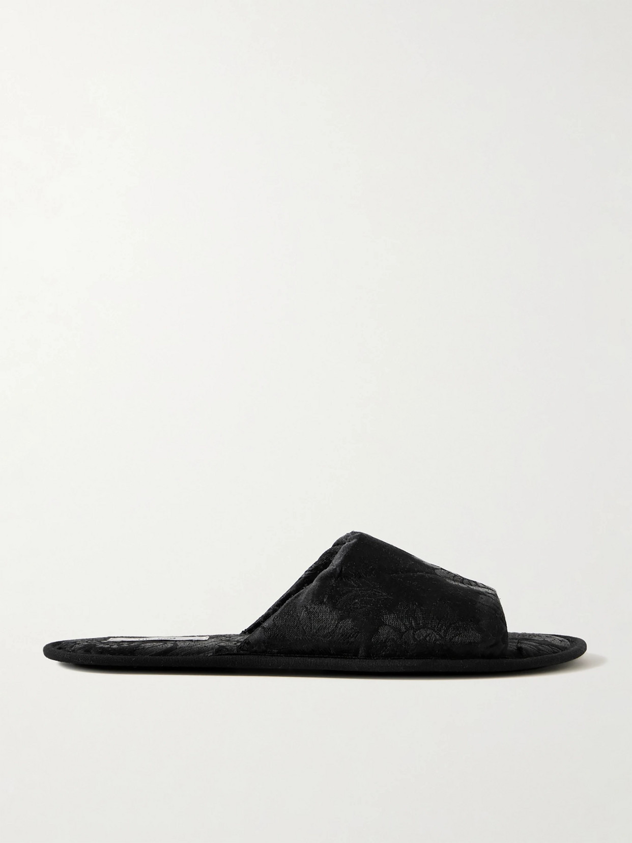 The Row Frances Slipper Open Toe Flats In Black