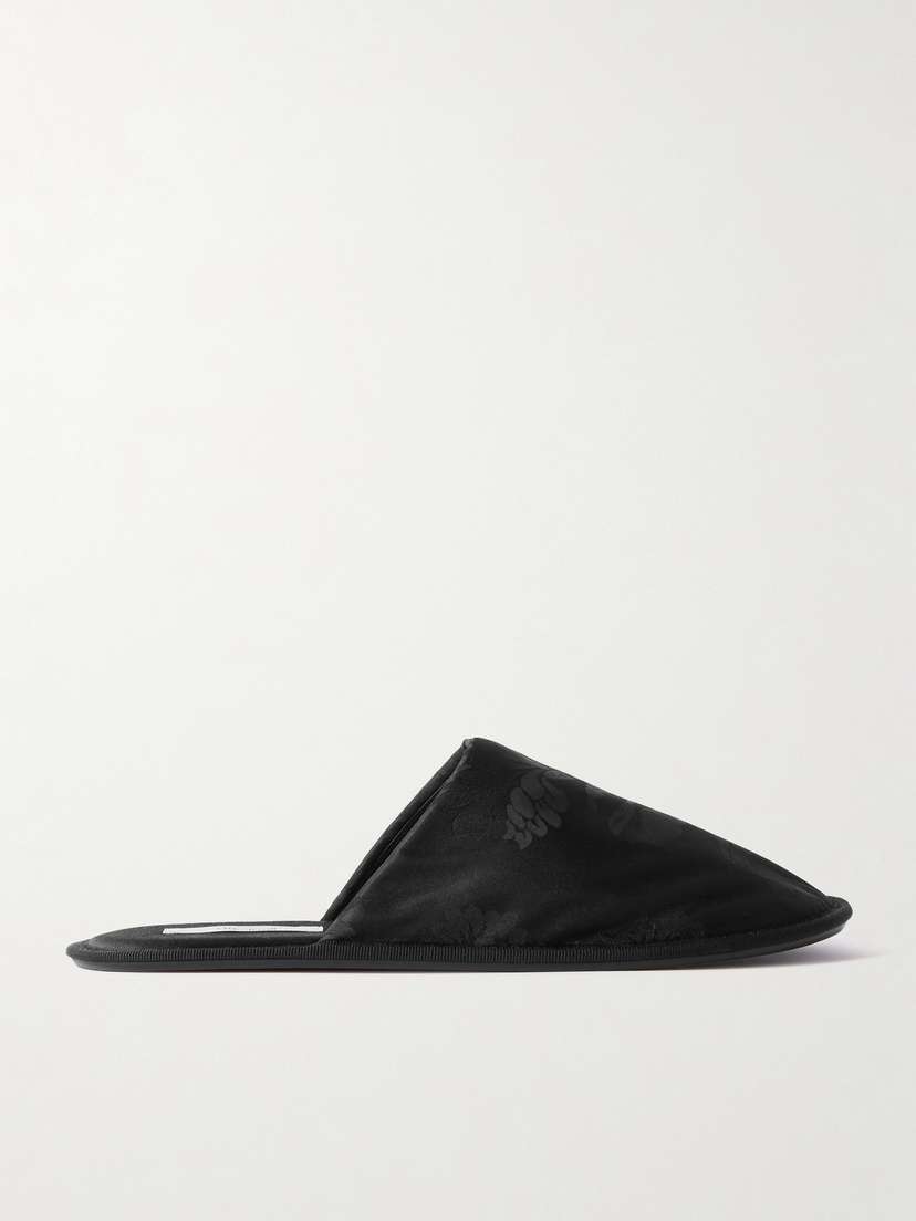 The Row — Frances satin-jacquard slippers