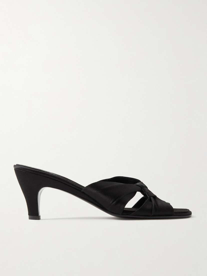 The Row Knotted Satin Mules