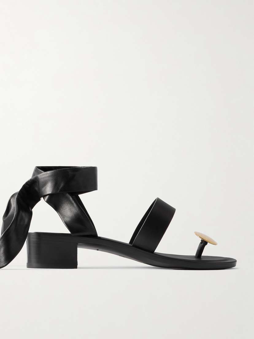 The Row Band Embellished Leather Sandals
