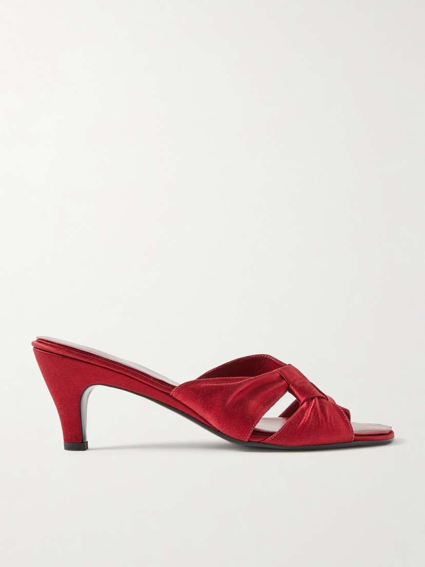 The Row Knotted Satin Mules
