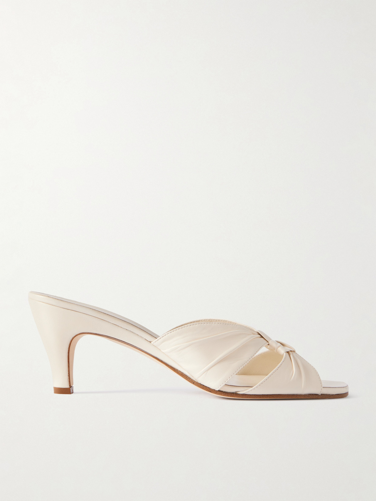 The Row - Knotted Leather Mules - White