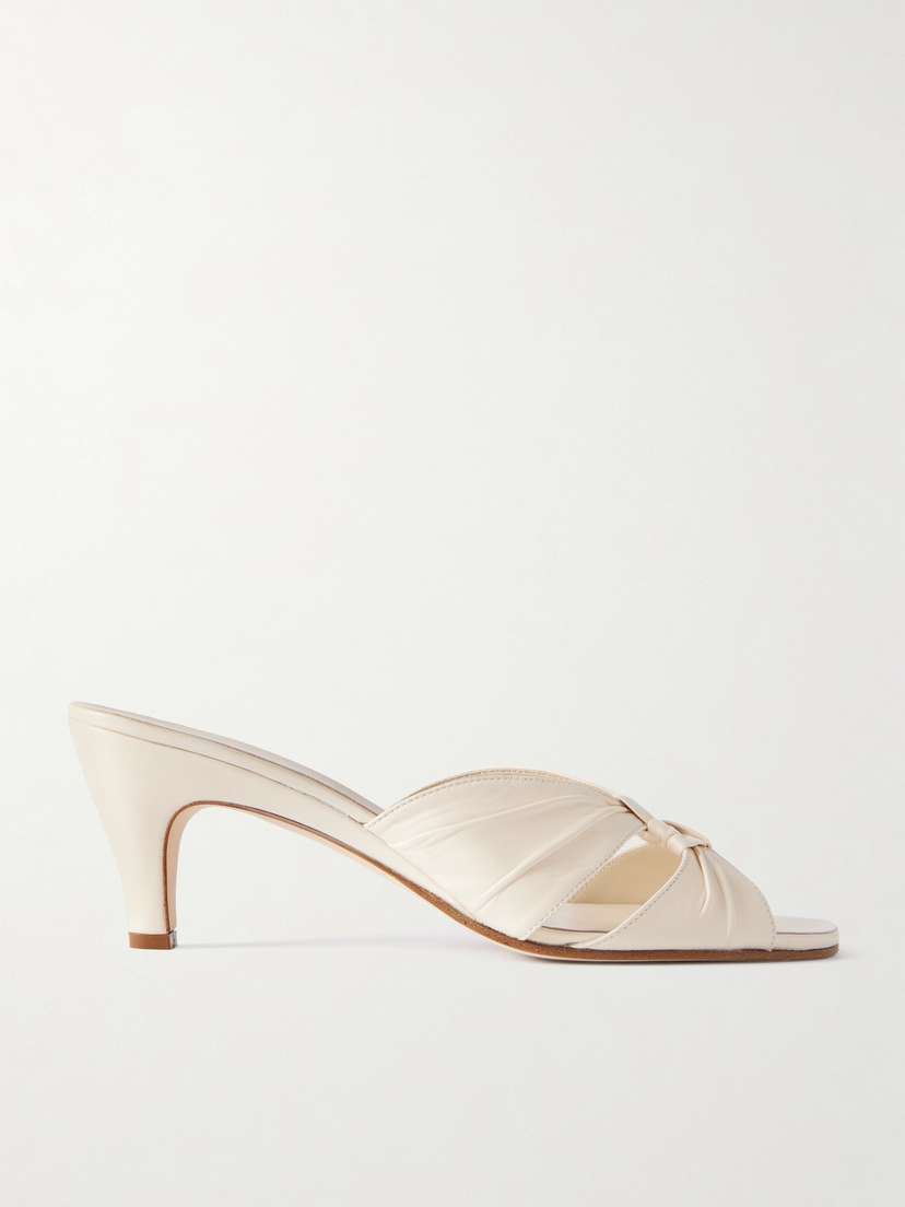 The Row Knotted Leather Mules - IT37