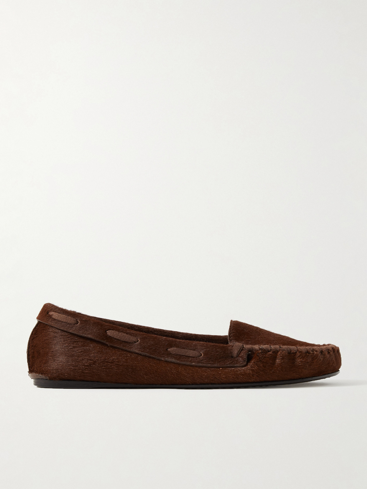 The Row - Mabel Calf Hair Loafers - Brown