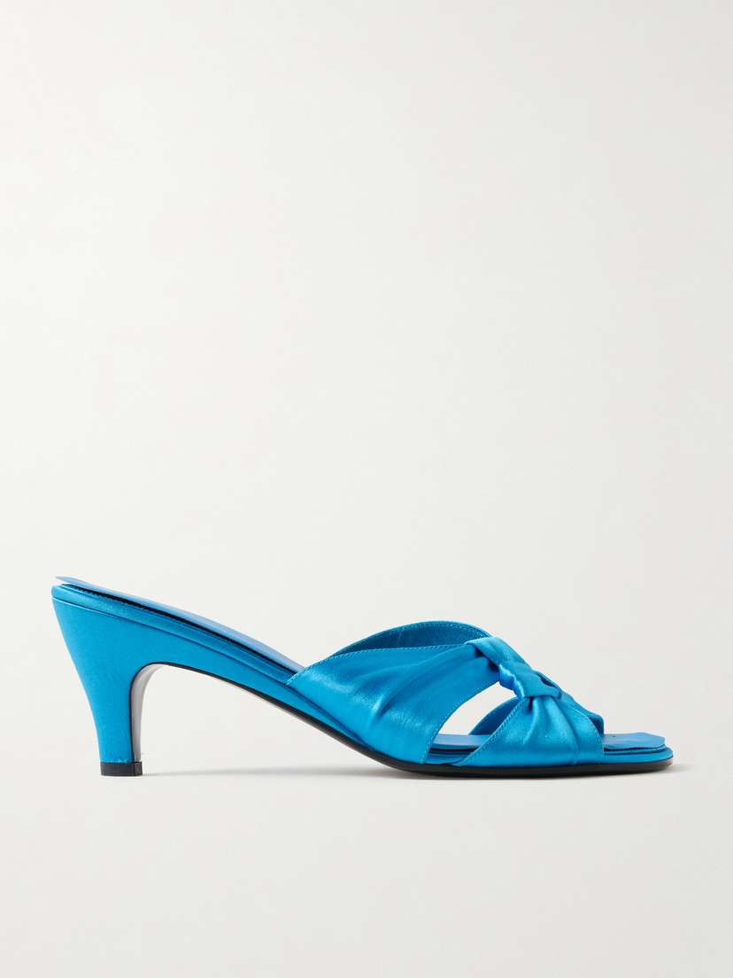 The Row Knotted Satin Mules